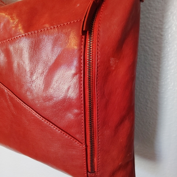 GC By Gianni Conti Genuine Leather Vera Pelle Red Handbag - Picture 3 of 16